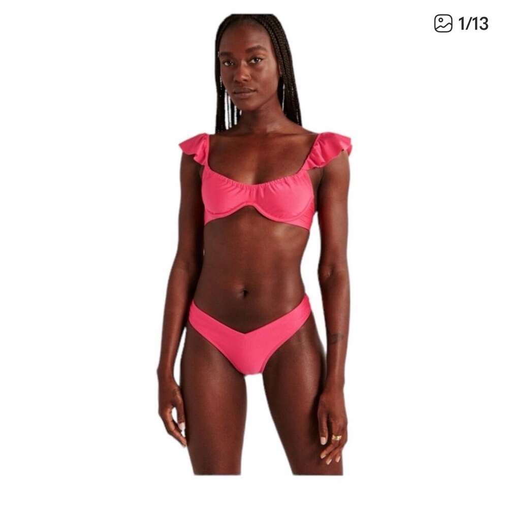 Abercrombie & Fitch Women's Hot Pink Bikini Bottoms